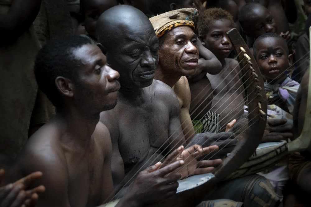 African Music Performance by Elena Molina — canvas wall art