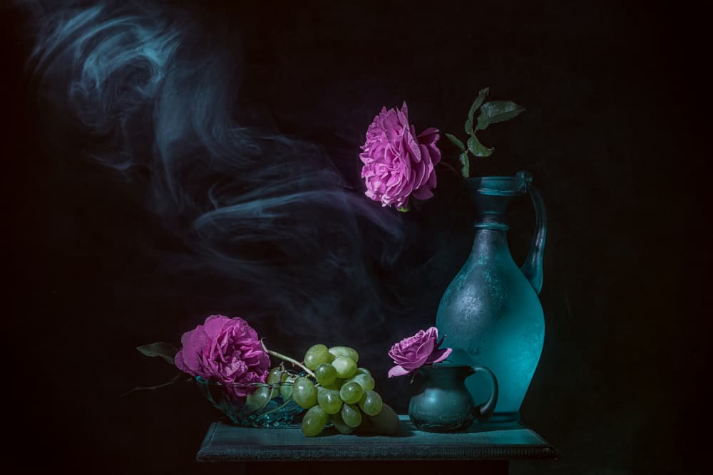 Ethereal Rose Still Life by Lydia Jacobs — canvas wall art