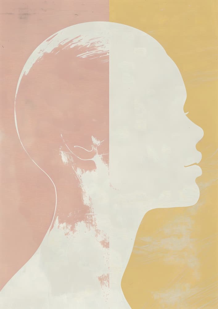 Blush Gold Profile by Andreas Magnusson — canvas wall art