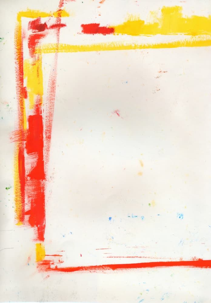 Red Yellow Abstract Frame by Kulik — canvas wall art