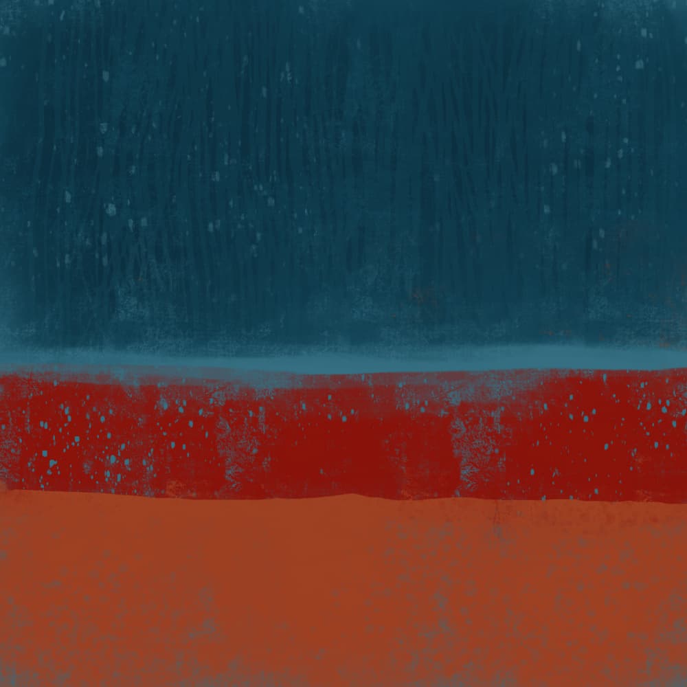 Deep Red Horizon by MANSI SAXENA — canvas wall art