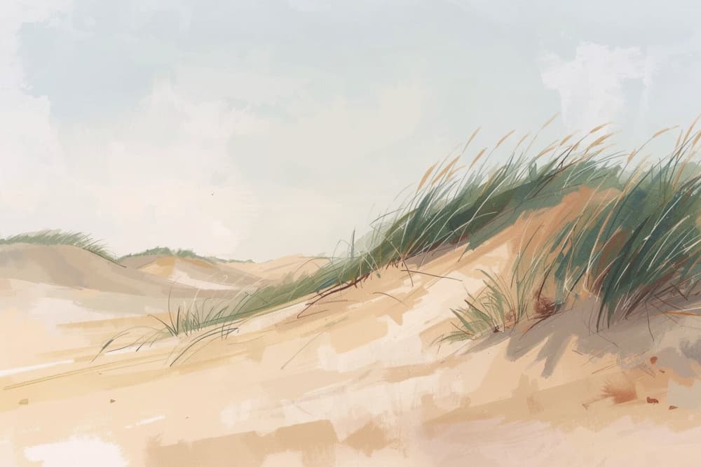 Serene Sand Dunes by Ohkimiko — canvas wall art