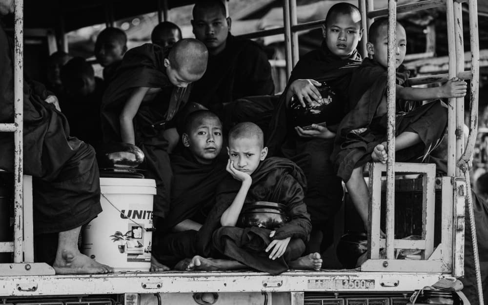Young Monks Journey by ADIREK M — canvas wall art