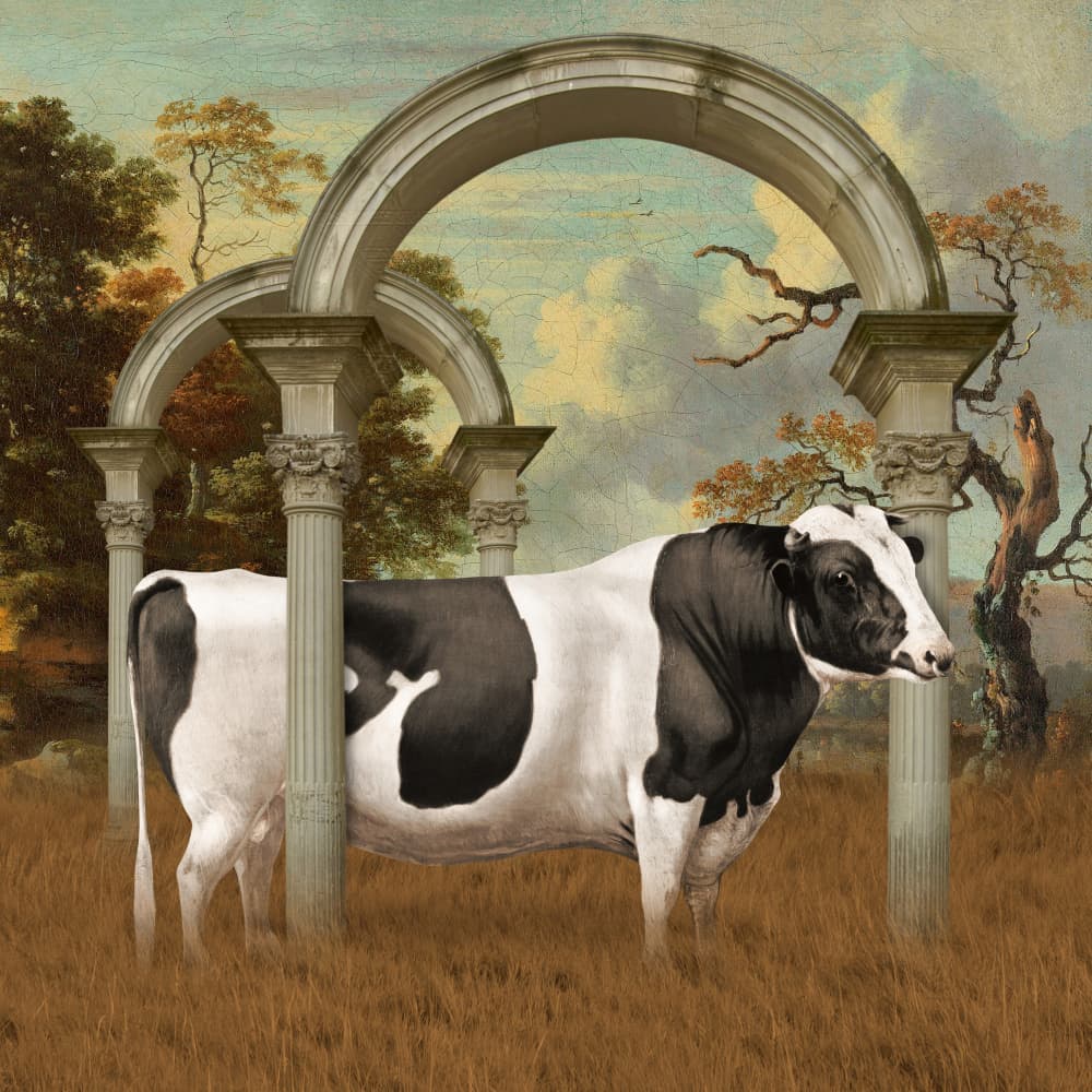 Surreal Classical Cow by Marja van den Hurk — canvas wall art