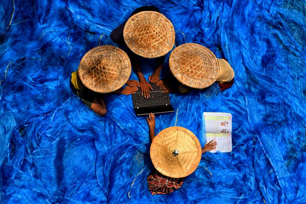 Hats and Digital Learning by Avishek Das — canvas wall art