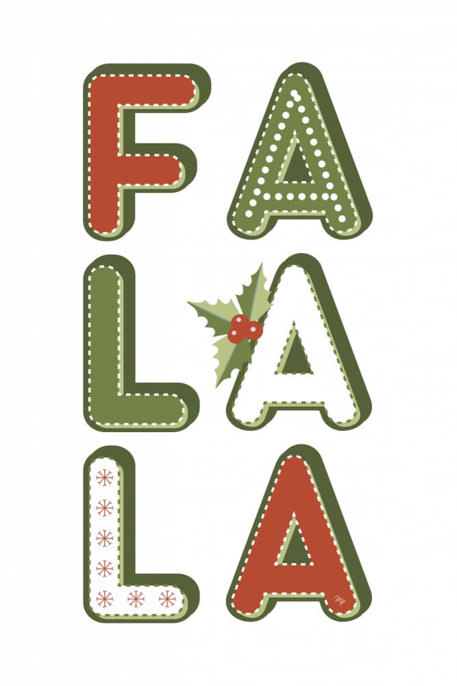 Falala Christmas Cheer by Martina — canvas wall art