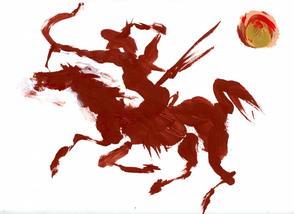 Dynamic Horse Archer by Kanat Ibragimov — canvas wall art