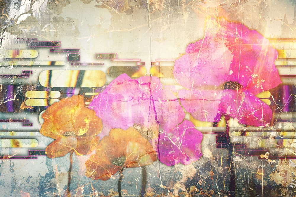 Colorful Abstract Blooms by Rafal Kulik — canvas wall art