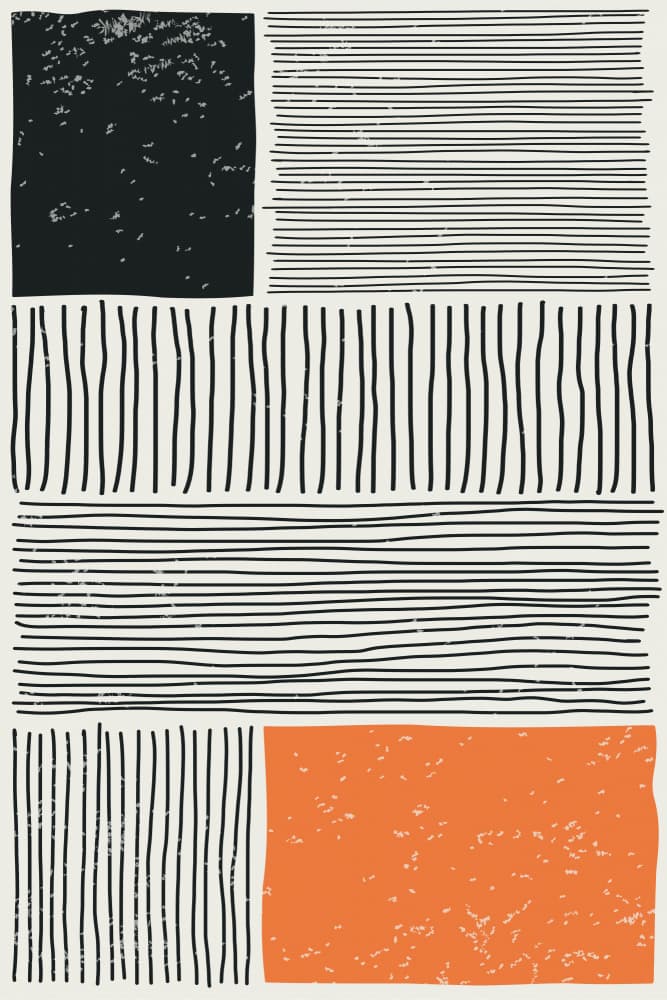 Distressed Geometric Blocks by jay stanley — canvas wall art