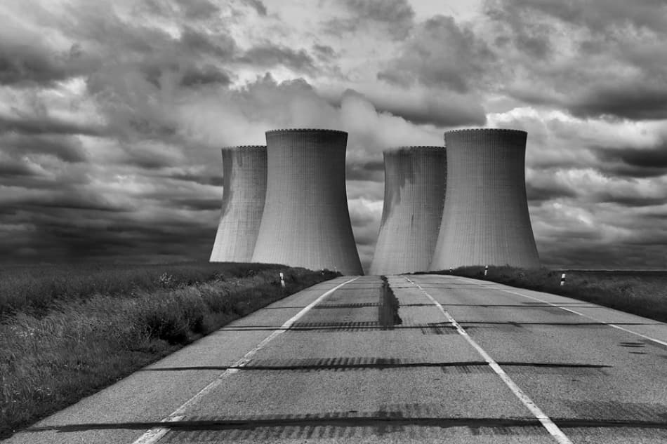 Stormy Cooling Towers Road by Jure Kravanja — canvas wall art