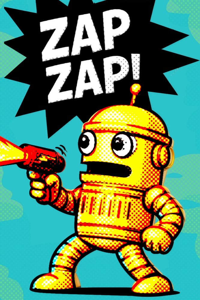 Zap Zap Robot by ERM — canvas wall art