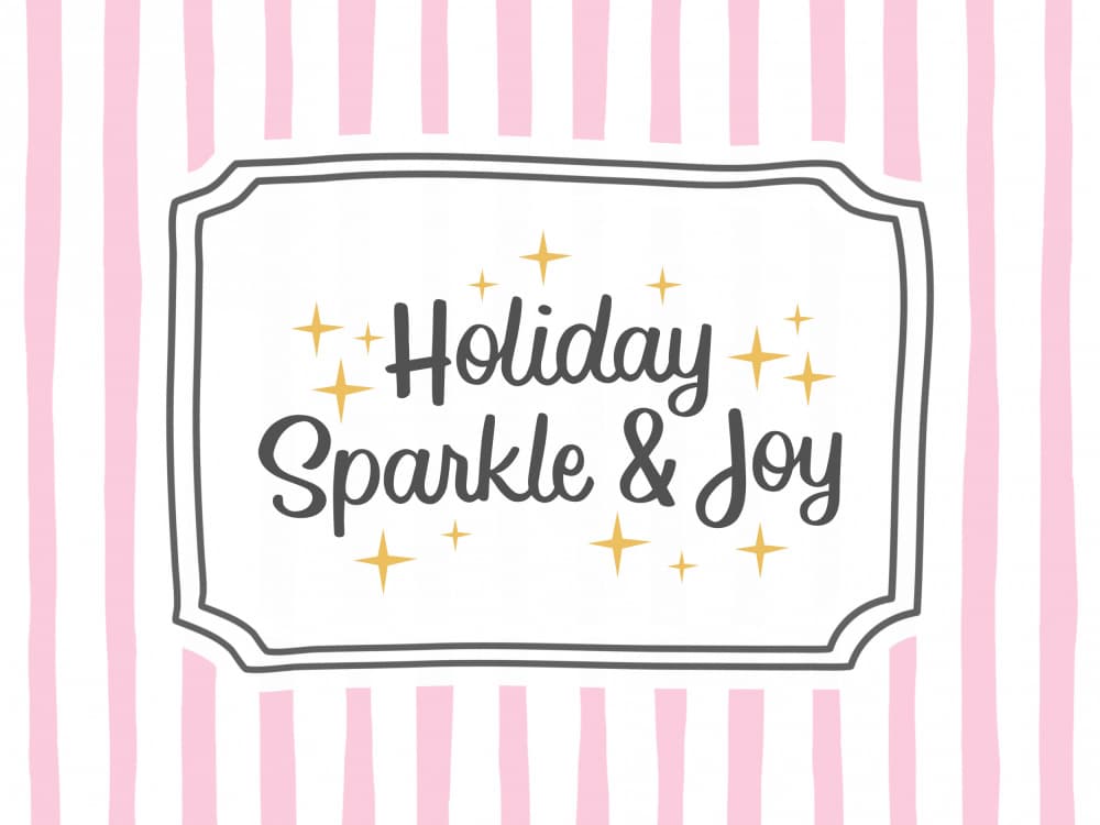Festive Sparkle and Joy by Jolly and Dash — canvas wall art