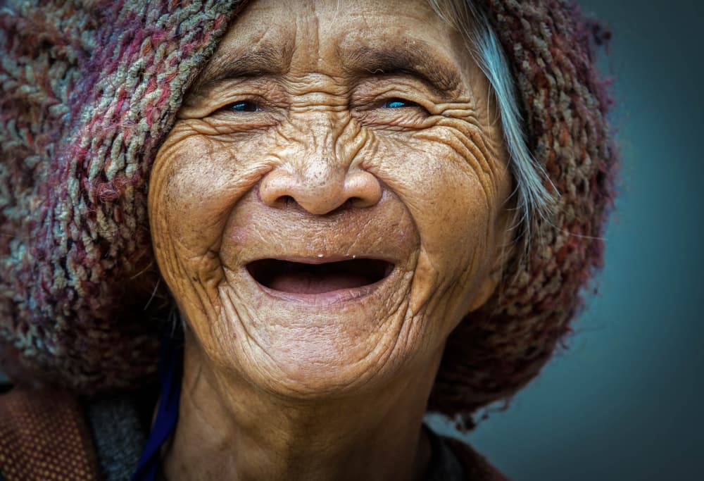 Joyful Senior Woman by Wim Denijs — canvas wall art