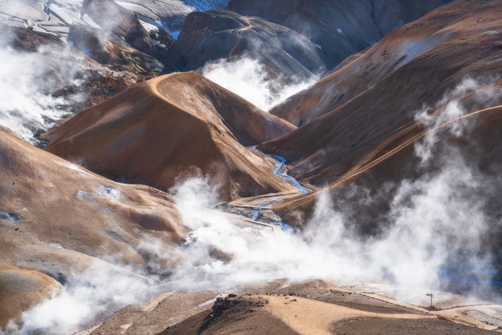 Steaming Mountain Valley by Andreea Selagea — canvas wall art