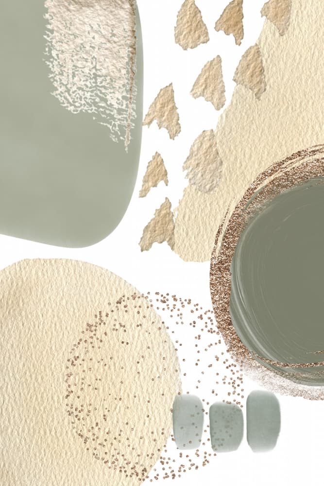Sage Green Organic Shapes by Sally Ann Moss — canvas wall art