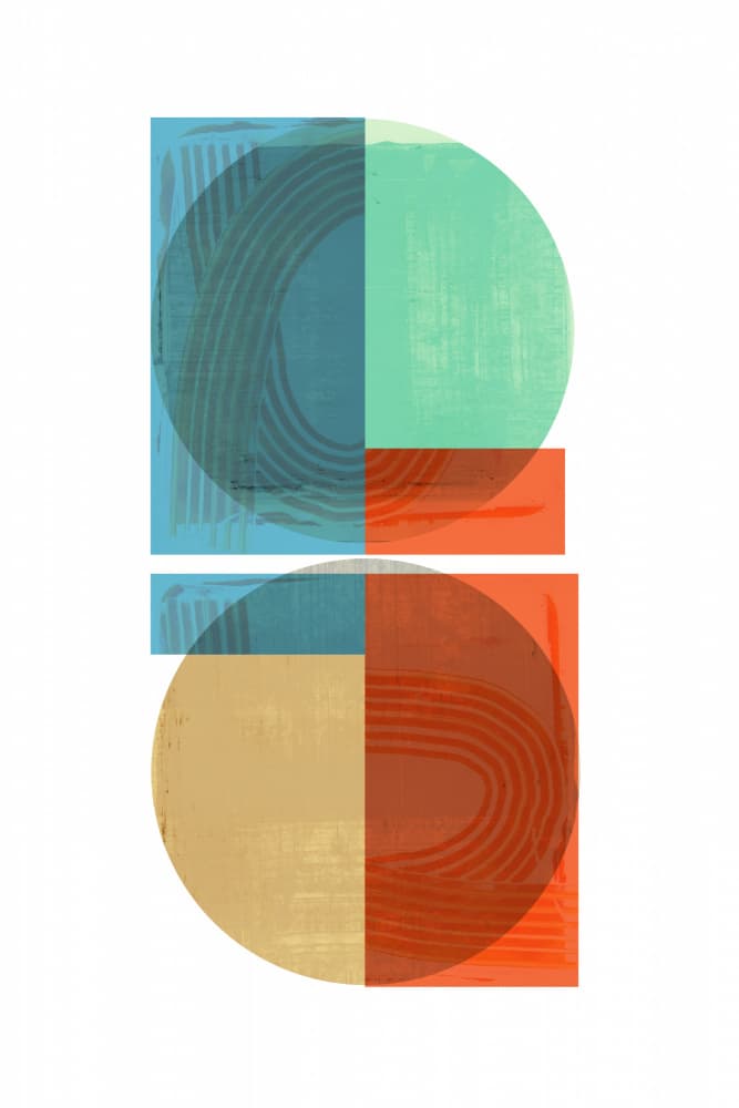 Colorful Geometric Stack by cartissi — canvas wall art