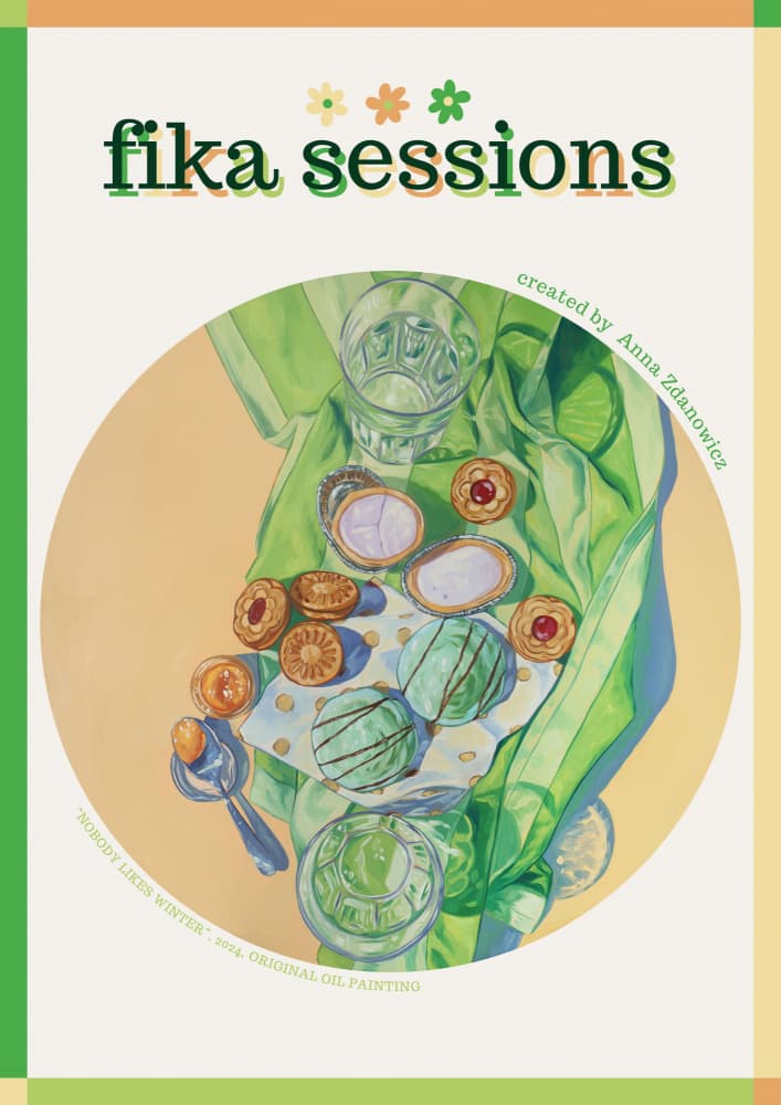 Green Fika Delights by Anna Zdanowicz — canvas wall art
