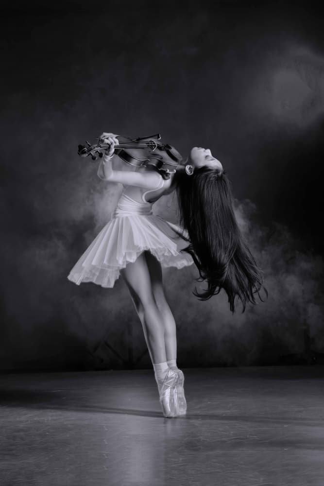 Elegant Ballet Violinist by Agus Adriana — canvas wall art