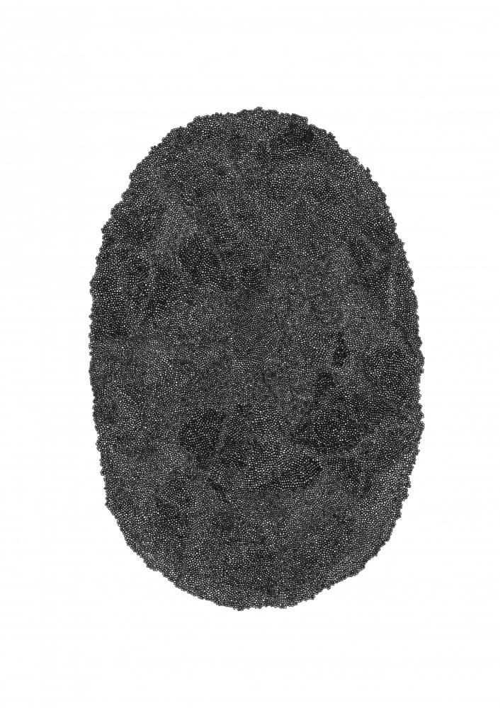 Shimmering Black Oval by Hells Bells Sthlm — canvas wall art