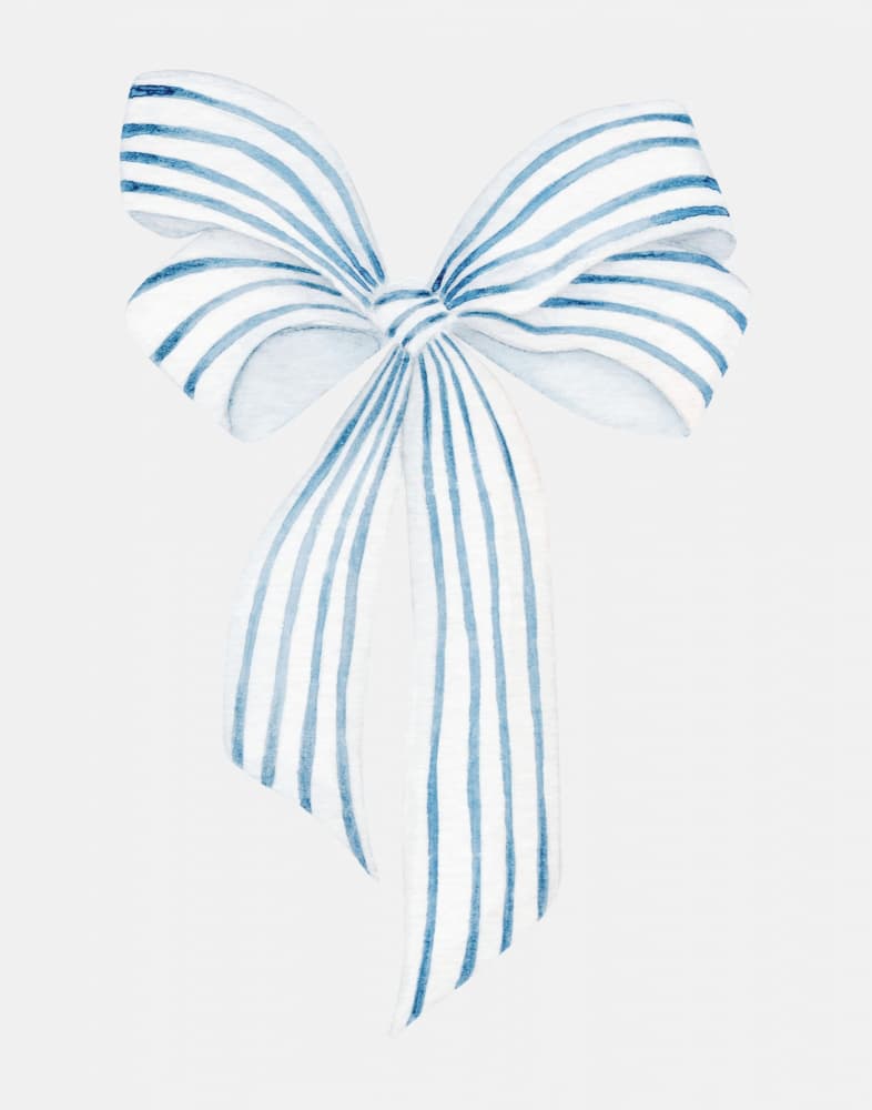 Nautical Striped Bow by Jolly and Dash — canvas wall art