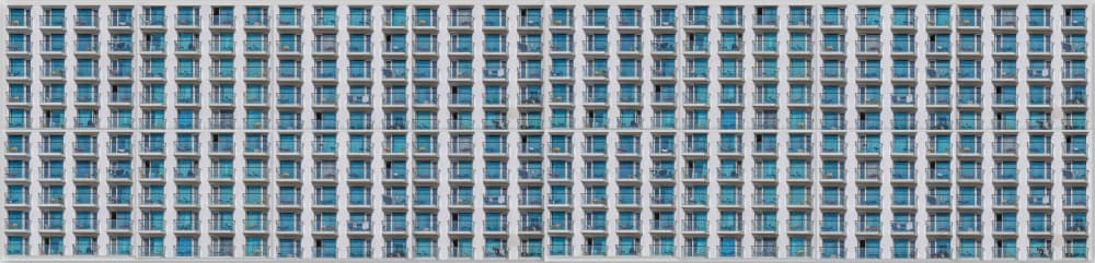 Modern Building Windows by Joshua Raif — canvas wall art