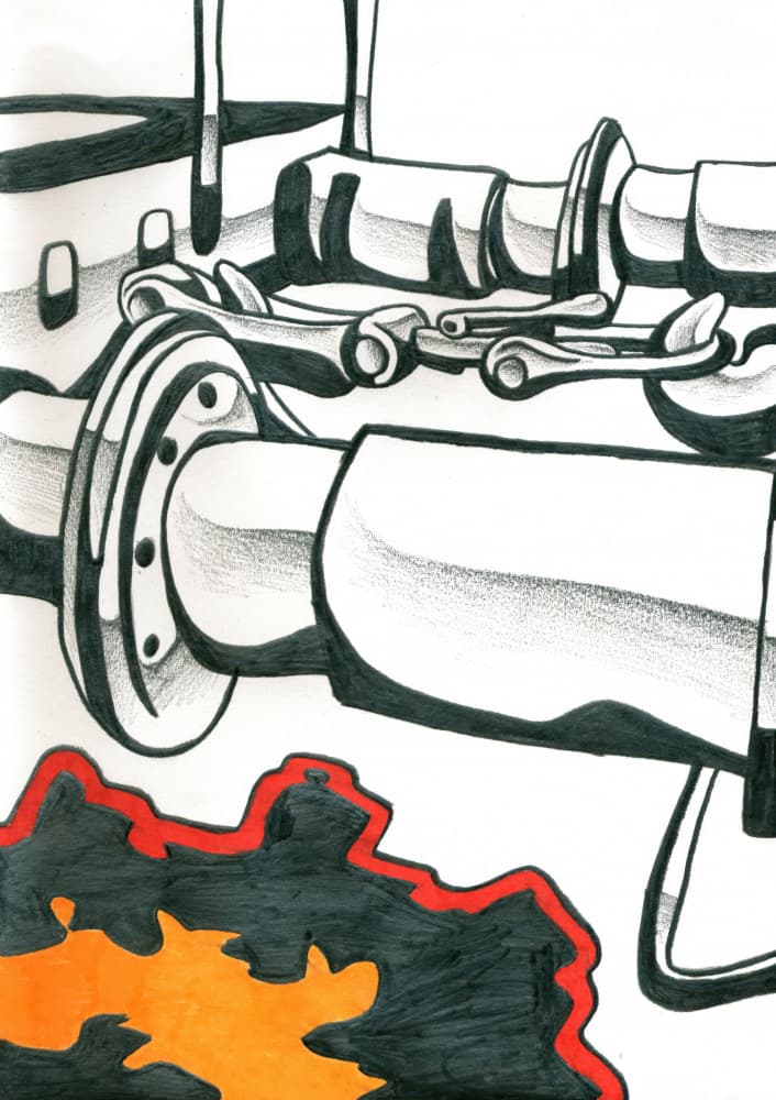 Molten Industrial Machinery by Kulik — canvas wall art