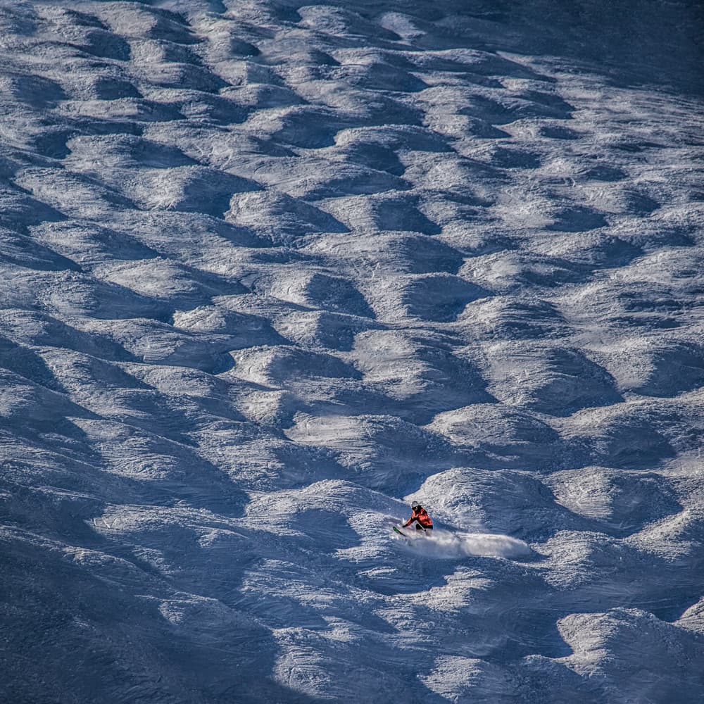 Skier On Winter Moguls by Peter Svoboda MQEP — canvas wall art