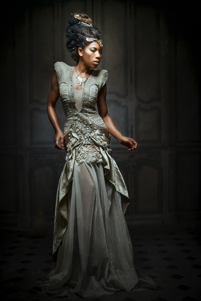 Regal Gown Portrait by Siegart — canvas wall art