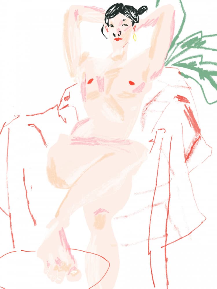 Girl Resting In A Chair by Francesco Gulina — canvas wall art