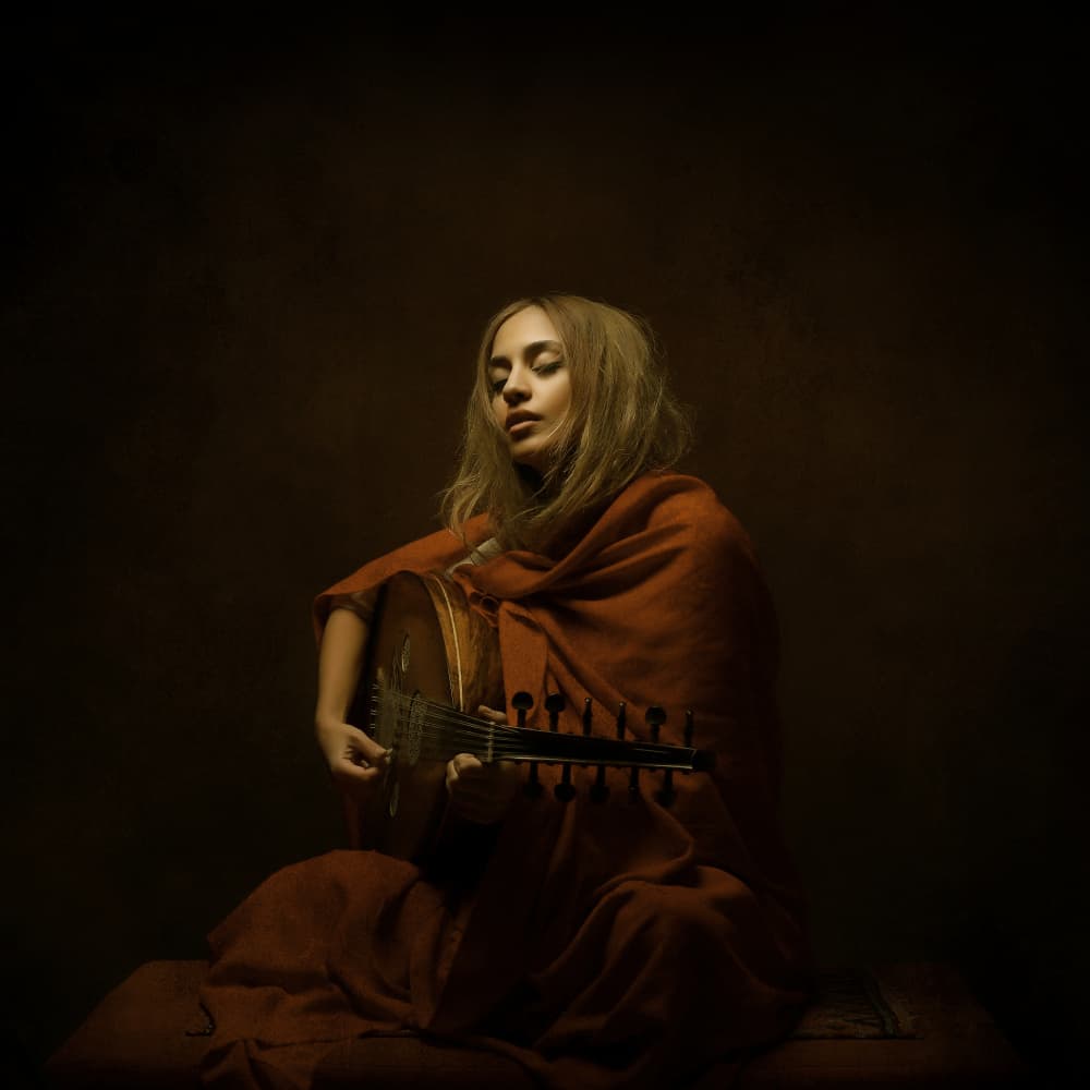 Soulful Oud Player by Moein Hasheminasab — canvas wall art