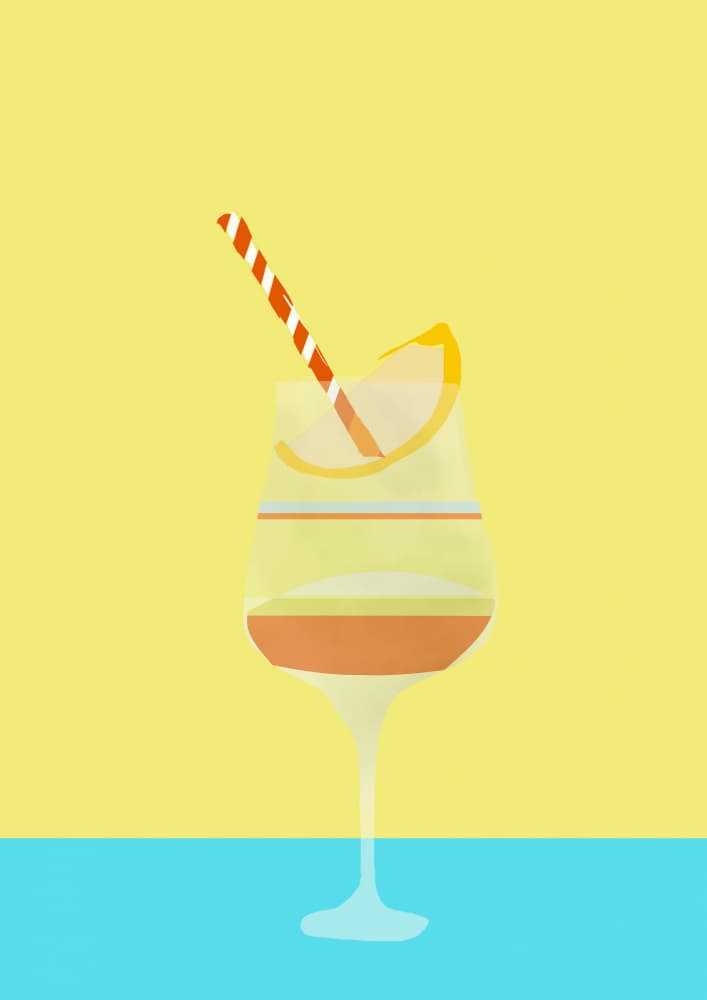 Orange Summer Cocktail by casa cartissi — canvas wall art