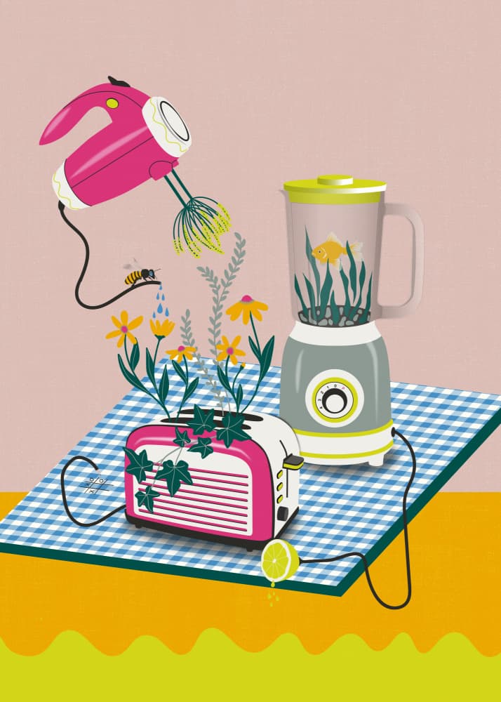 Whimsical Kitchen Garden by Alexandra Weise — canvas wall art