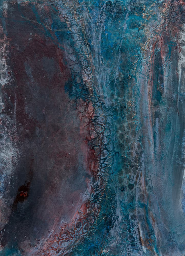 Deep Teal Flow by Deb Chaney — canvas wall art