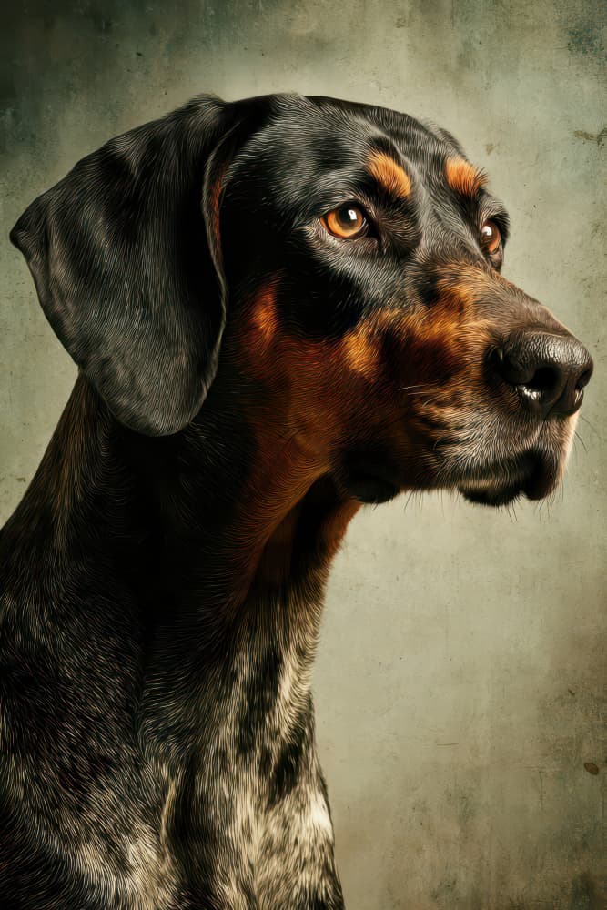 Noble Hound Portrait by Rafal Kulik — canvas wall art