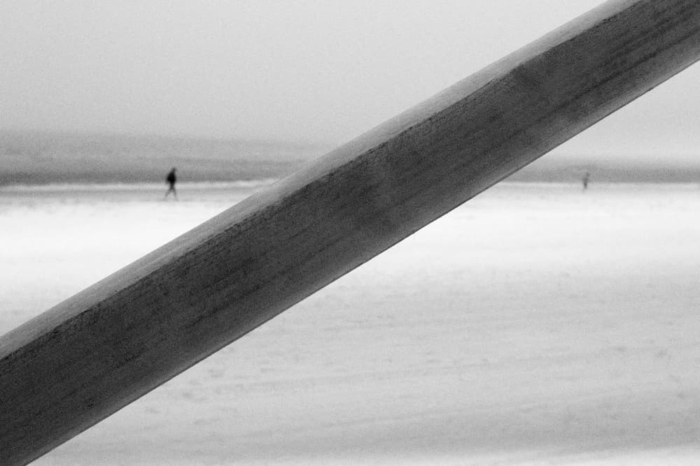 Solitary Figure Winter Walk by Olavo Azevedo — canvas wall art