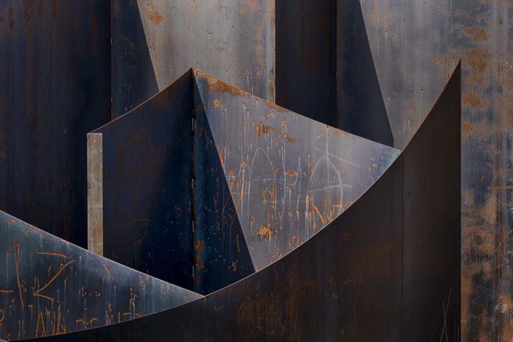 Rusty Metal Geometry by Greetje van Son — canvas wall art