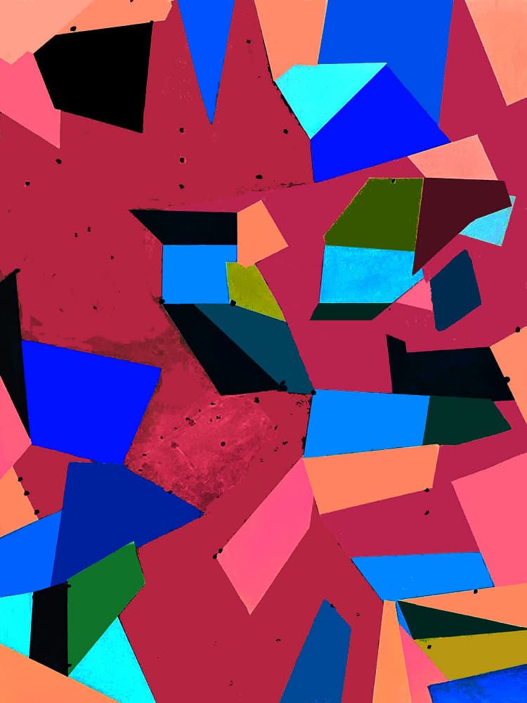 Vibrant Abstract Geometry by Vanessa Ryan — canvas wall art
