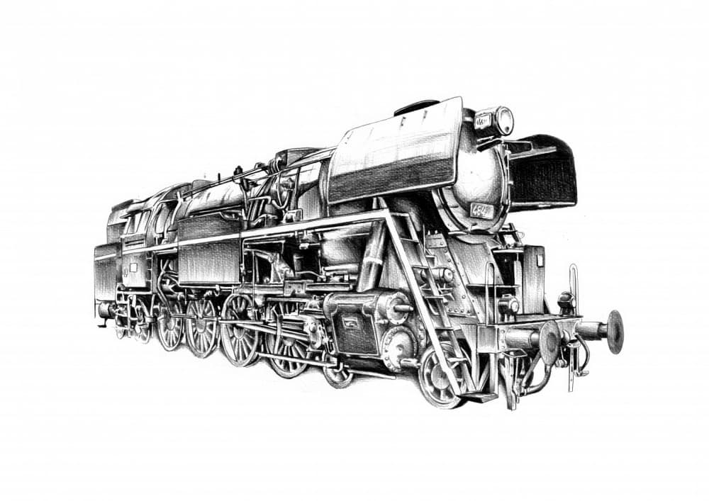 Classic Steam Locomotive by Kulik — canvas wall art