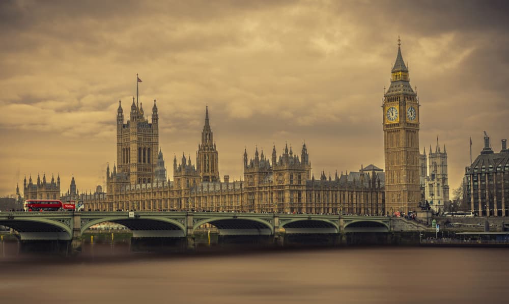 Historic London Cityscape by Hardik Pandya — canvas wall art