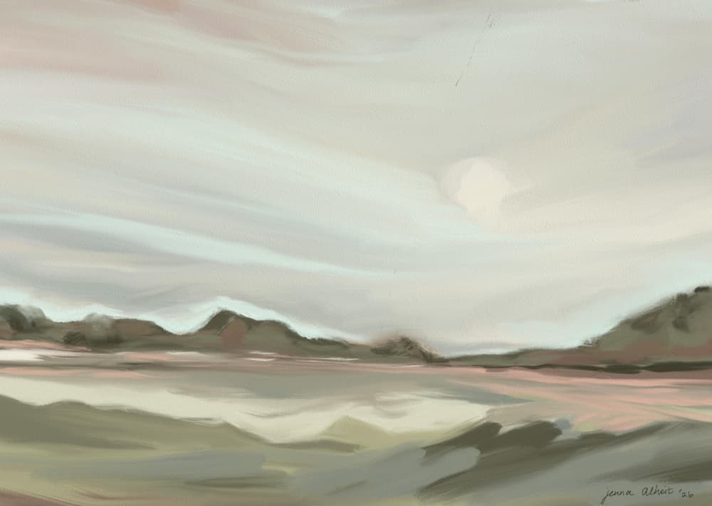 Serene Abstract Landscape by Jenna Alheit — canvas wall art
