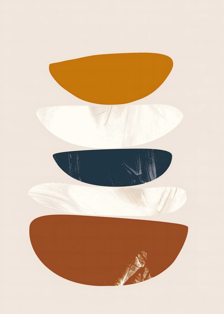 Stacked Abstract Shapes by Andreas Magnusson — canvas wall art