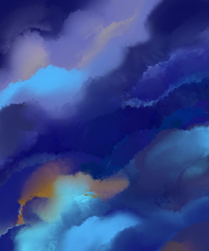 Deep Blue Cosmic Clouds by Josie George — canvas wall art