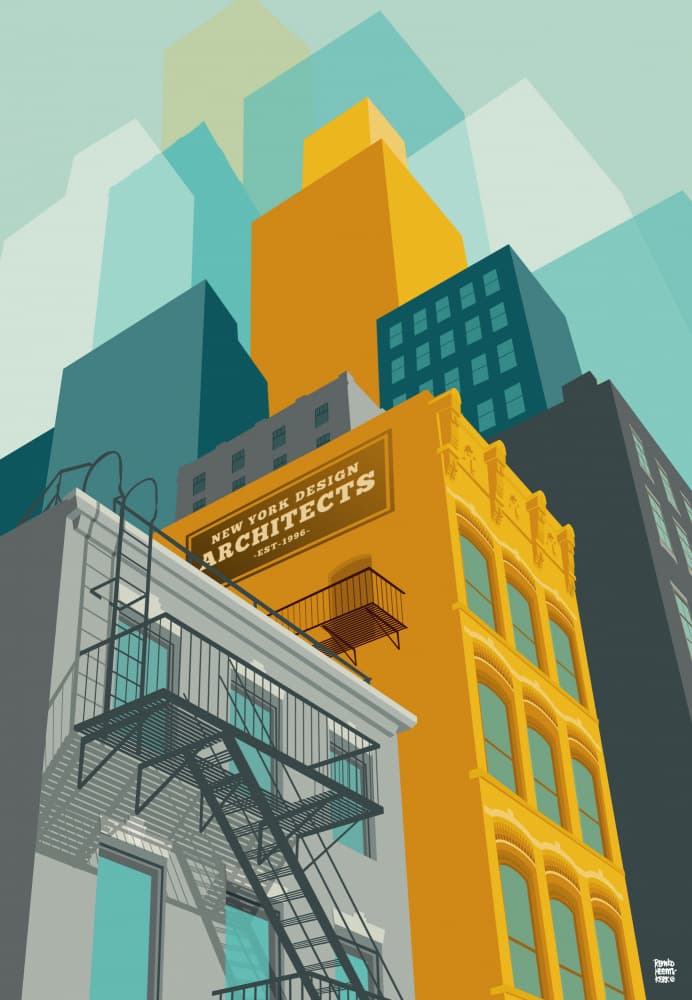 Modern City Architecture by Remko Heemskerk — canvas wall art