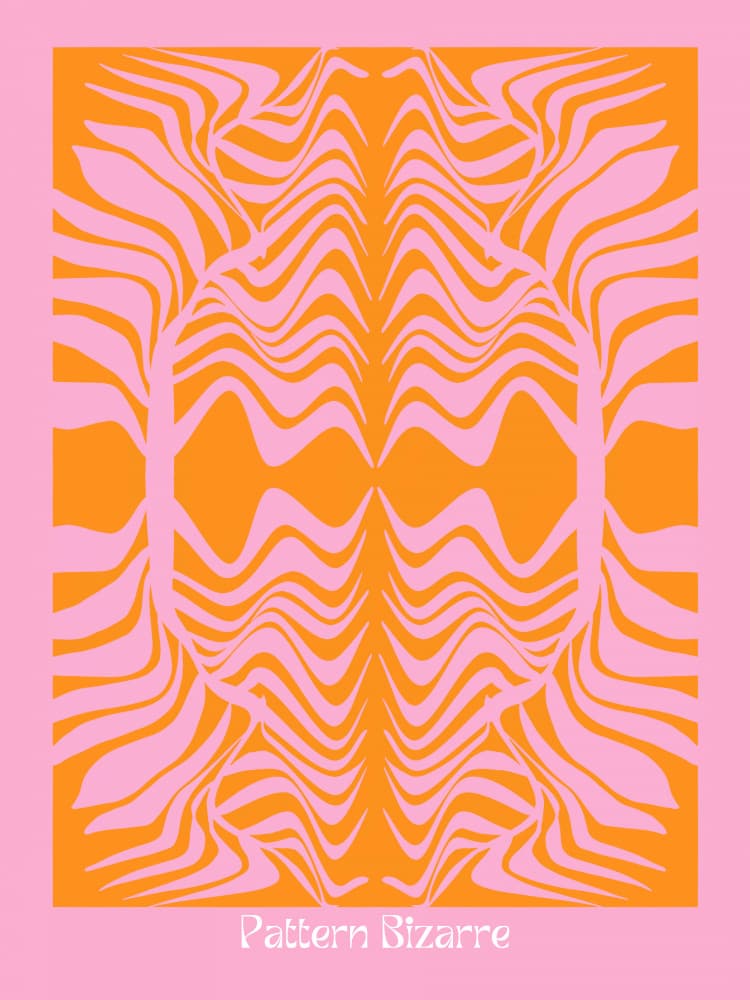 Orange Pink Illusion by Little Dean — canvas wall art
