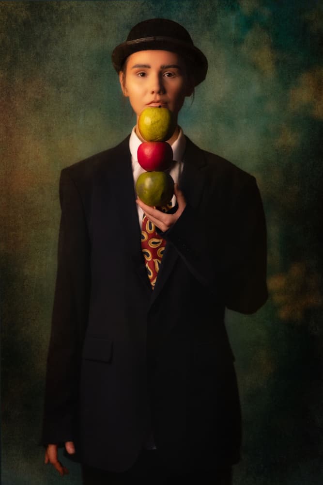 Mysterious Apple Bowler by Amnon Eichelberg — canvas wall art