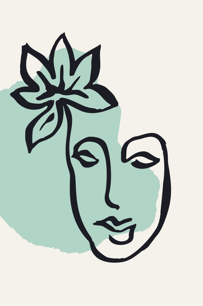 Abstract Flower Face by Anna Rose — canvas wall art