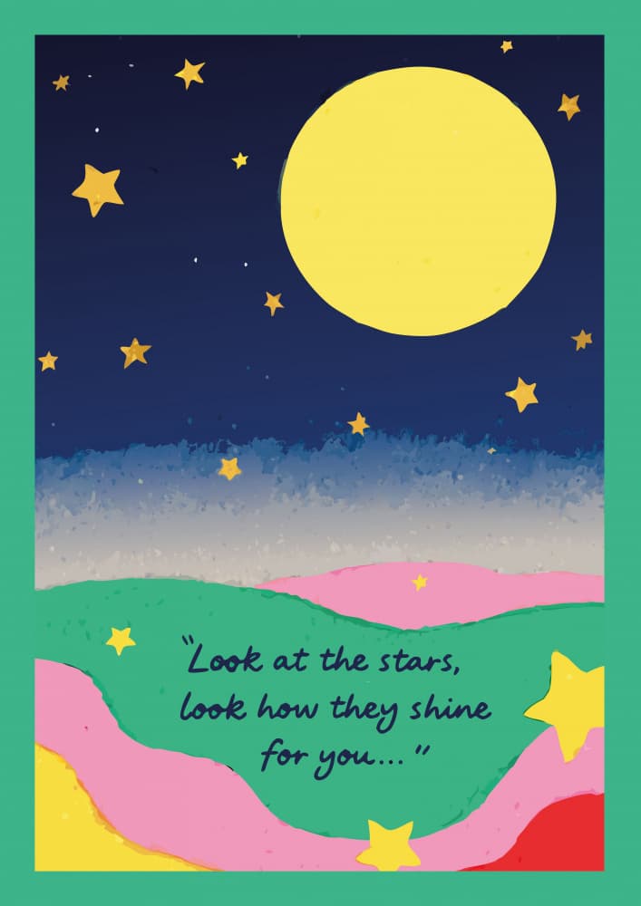 Colorful Starry Night by WallChart Art Studio — canvas wall art