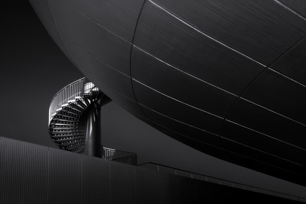 Modern Spiral Architecture by Rolf Endermann — canvas wall art