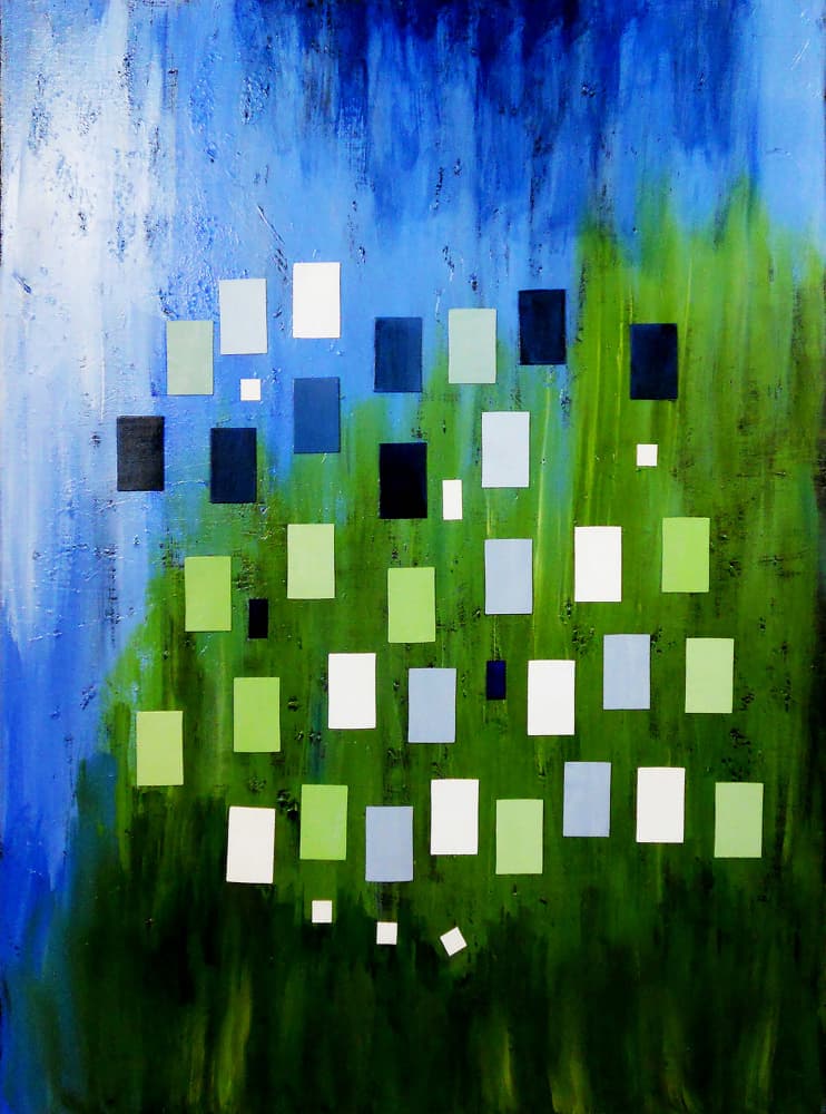 Vibrant Abstract Geometry by Vanessa Ryan — canvas wall art