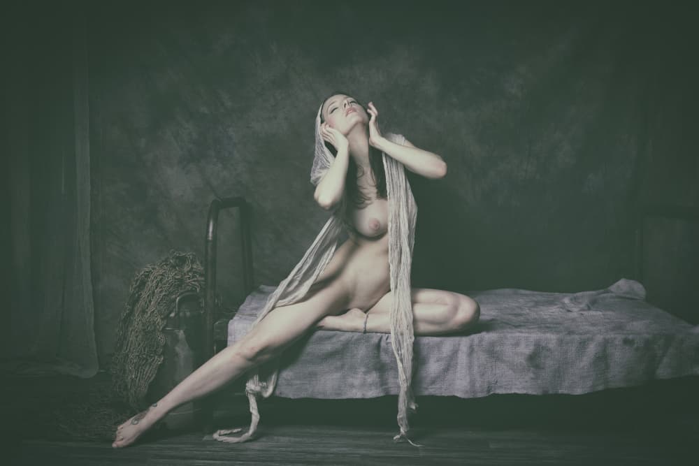 Ethereal Draped Woman by Ruth Franke — canvas wall art